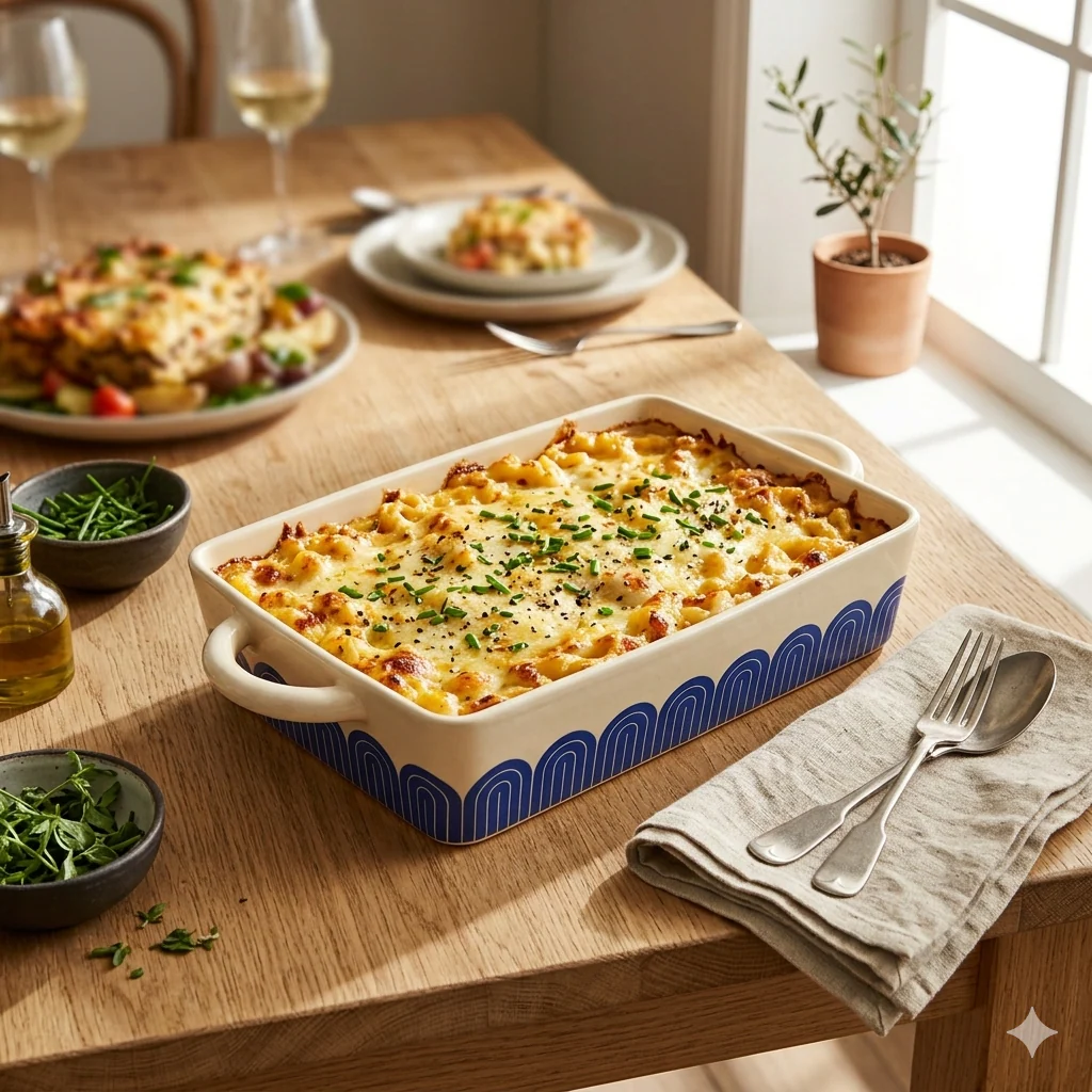 Coral Ceramic Bakeware Dish with Handles - Image 2