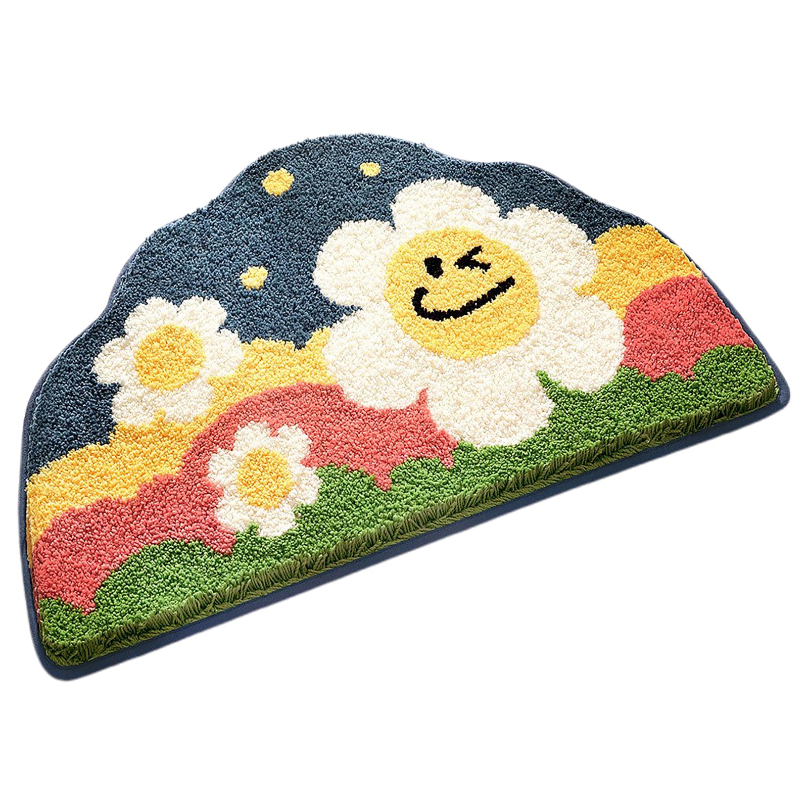 Textured Floral & Landscape Bathroom Rug - Image 8