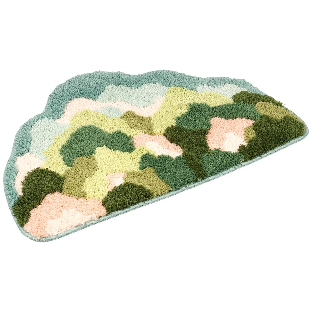 Textured Floral & Landscape Bathroom Rug - Image 9