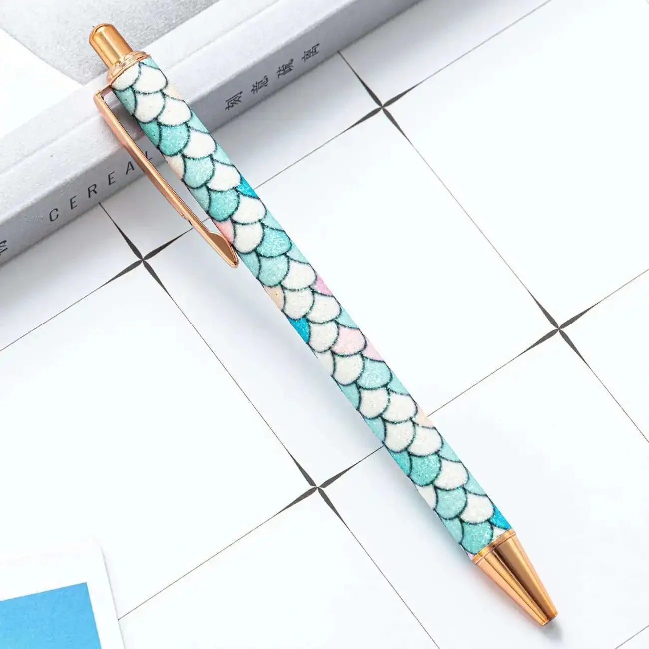 Mermaid Metal Ball Pen with Black Refill Ink - Image 6