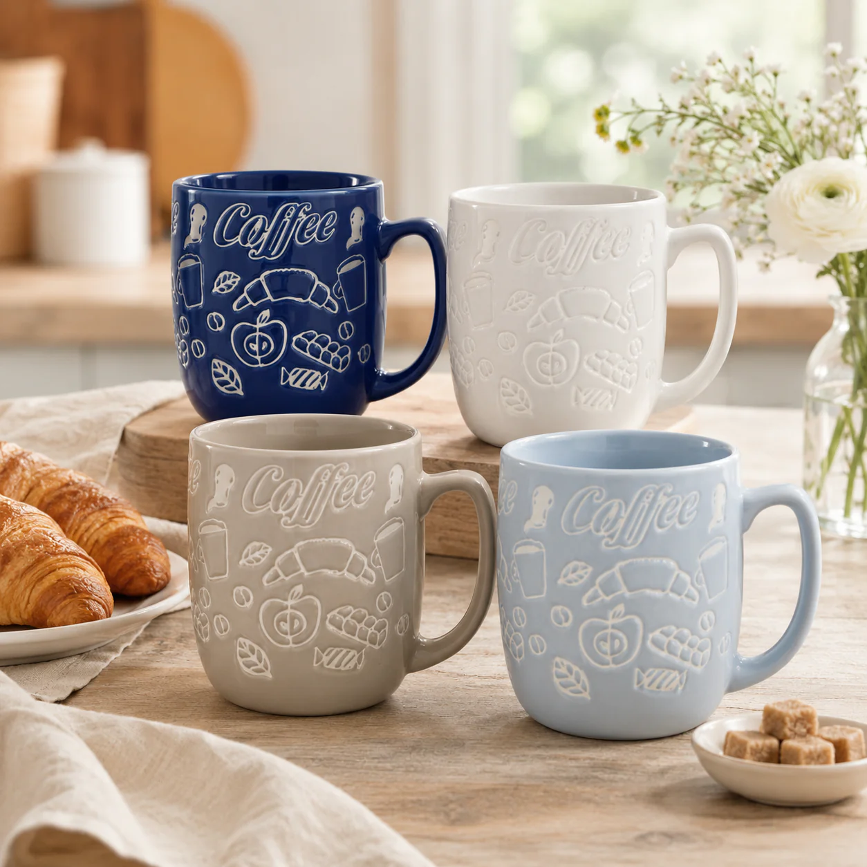 Embossed Café Design (470ml) - Image 4