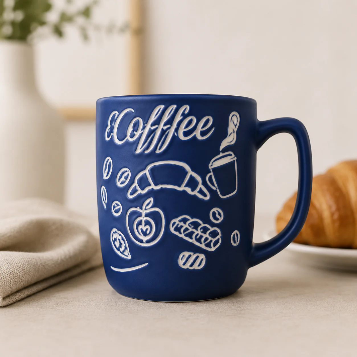 Embossed Café Design (470ml) - Image 5