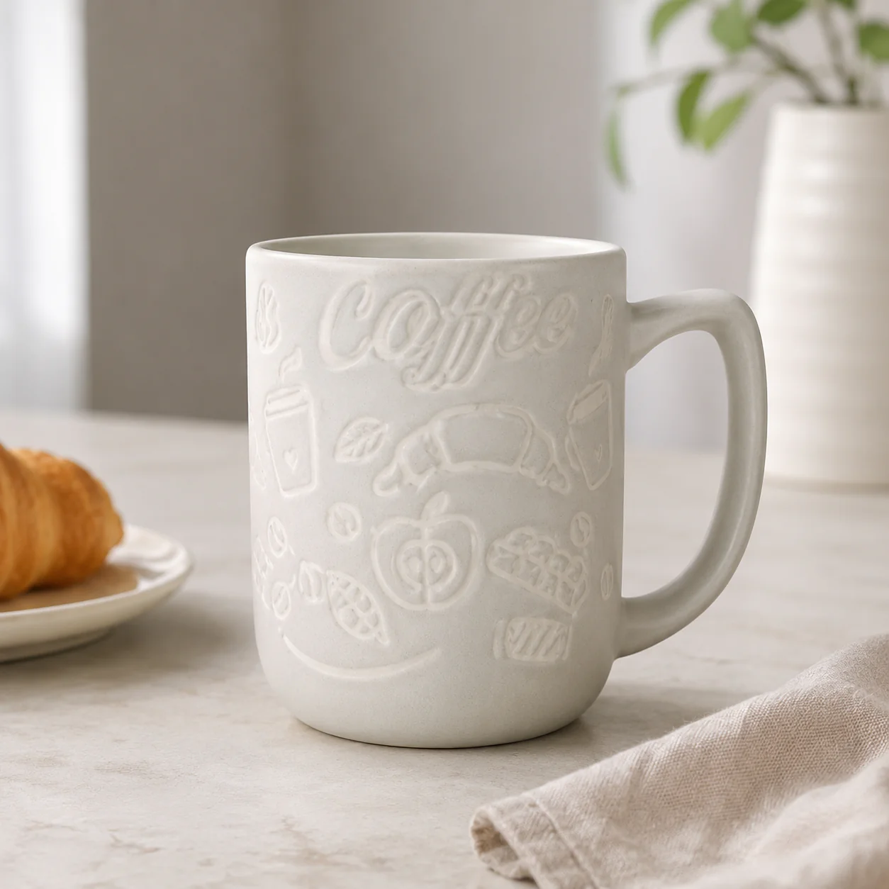 Embossed Café Design (470ml) - Image 6