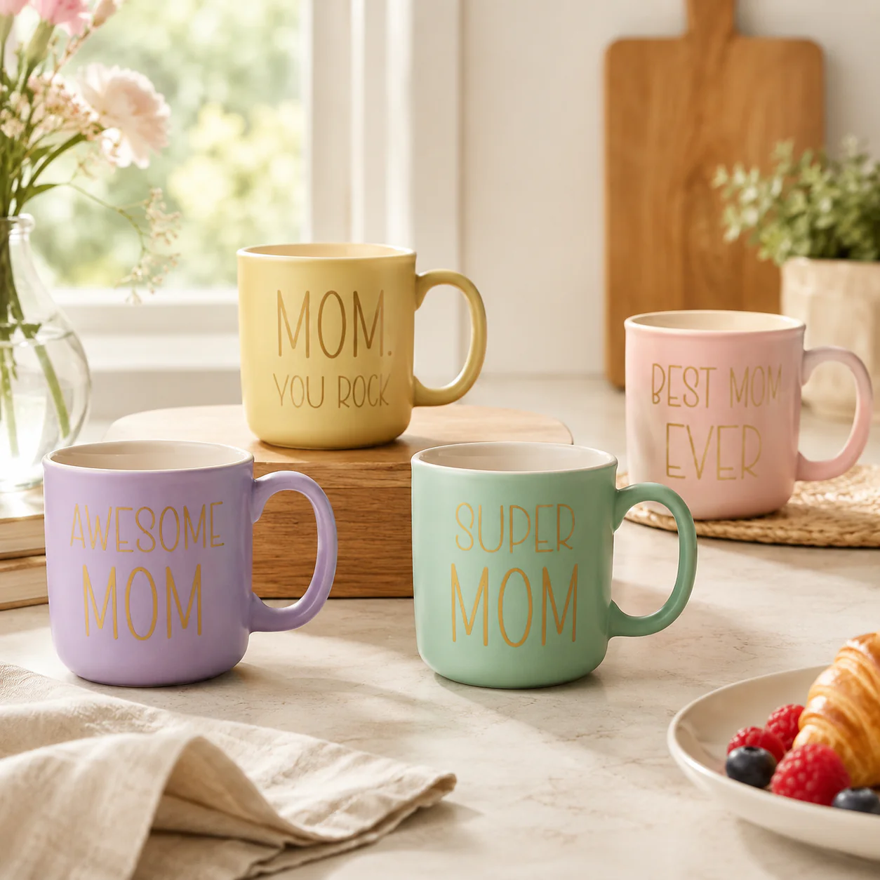 Pastel Mom-Hero Design Mugs (460ml)