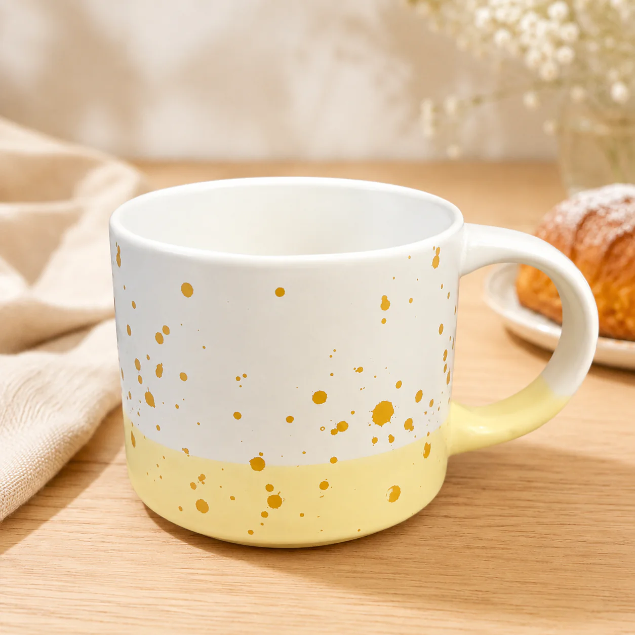 Modern Speckled Ceramic Coffee Mugs (440ml) - Image 3