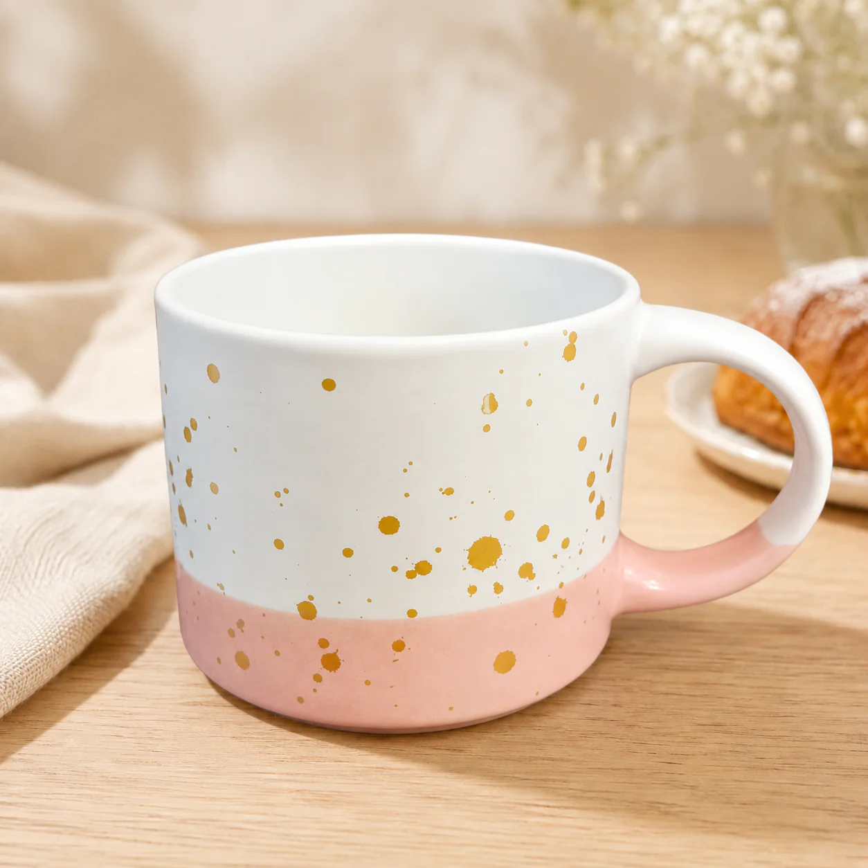 Modern Speckled Ceramic Coffee Mugs (440ml) - Image 4