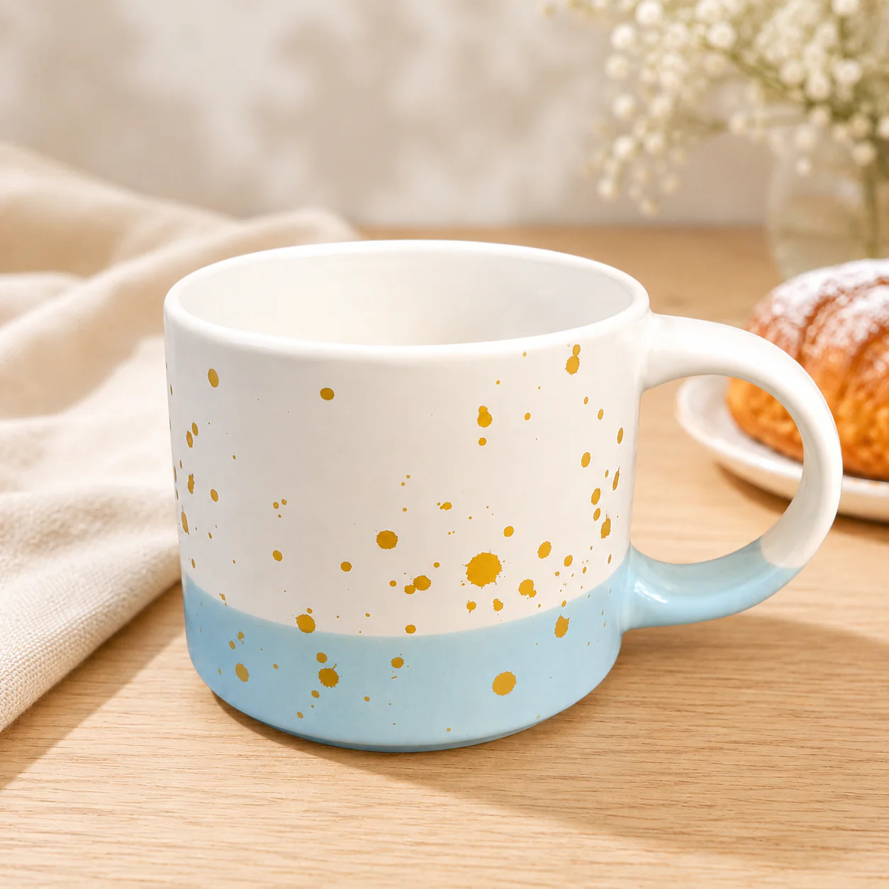 Modern Speckled Ceramic Coffee Mugs (440ml) - Image 5