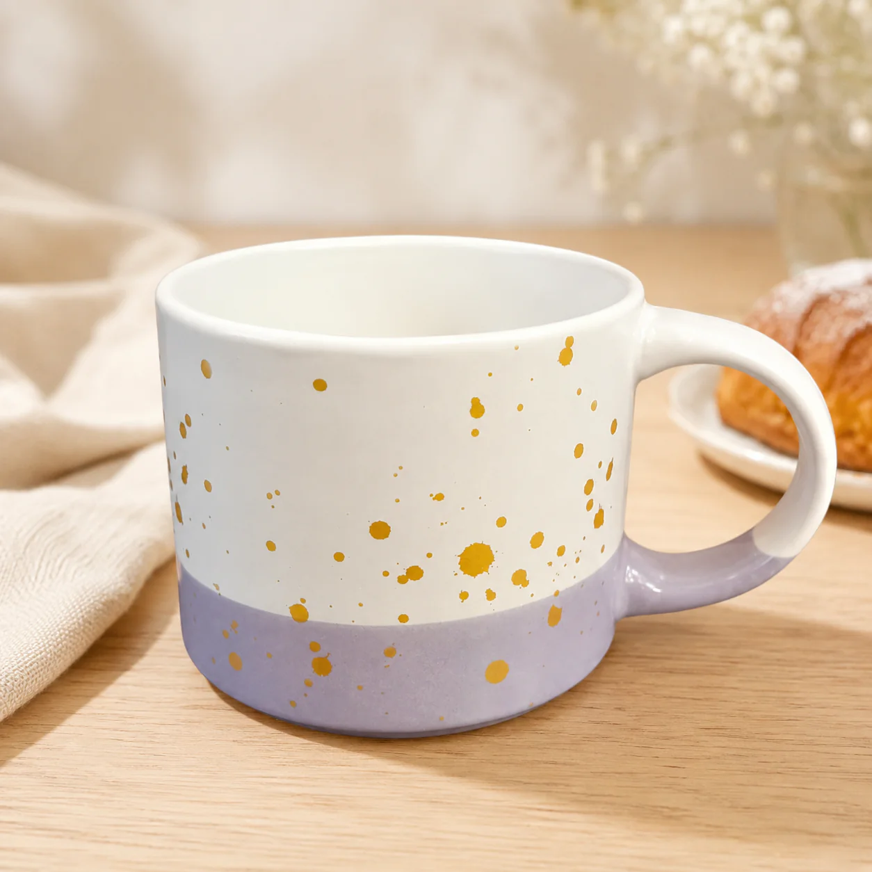 Modern Speckled Ceramic Coffee Mugs (440ml) - Image 6