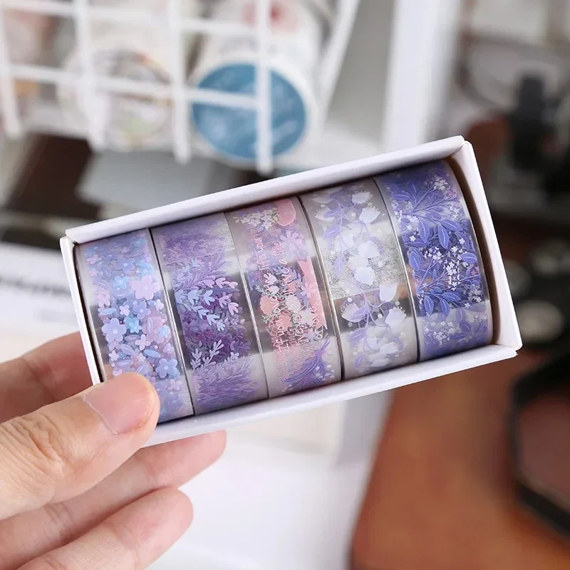 5-Roll Decorative Washi Tape Set - Image 4