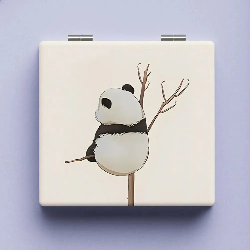 Panda Pocket Mirror with Printed Cover - Image 4