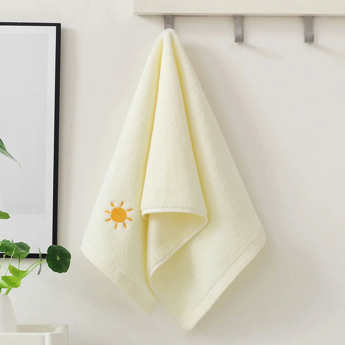 Embroidered Motif Fleece Face & Hand Towel - Image 14