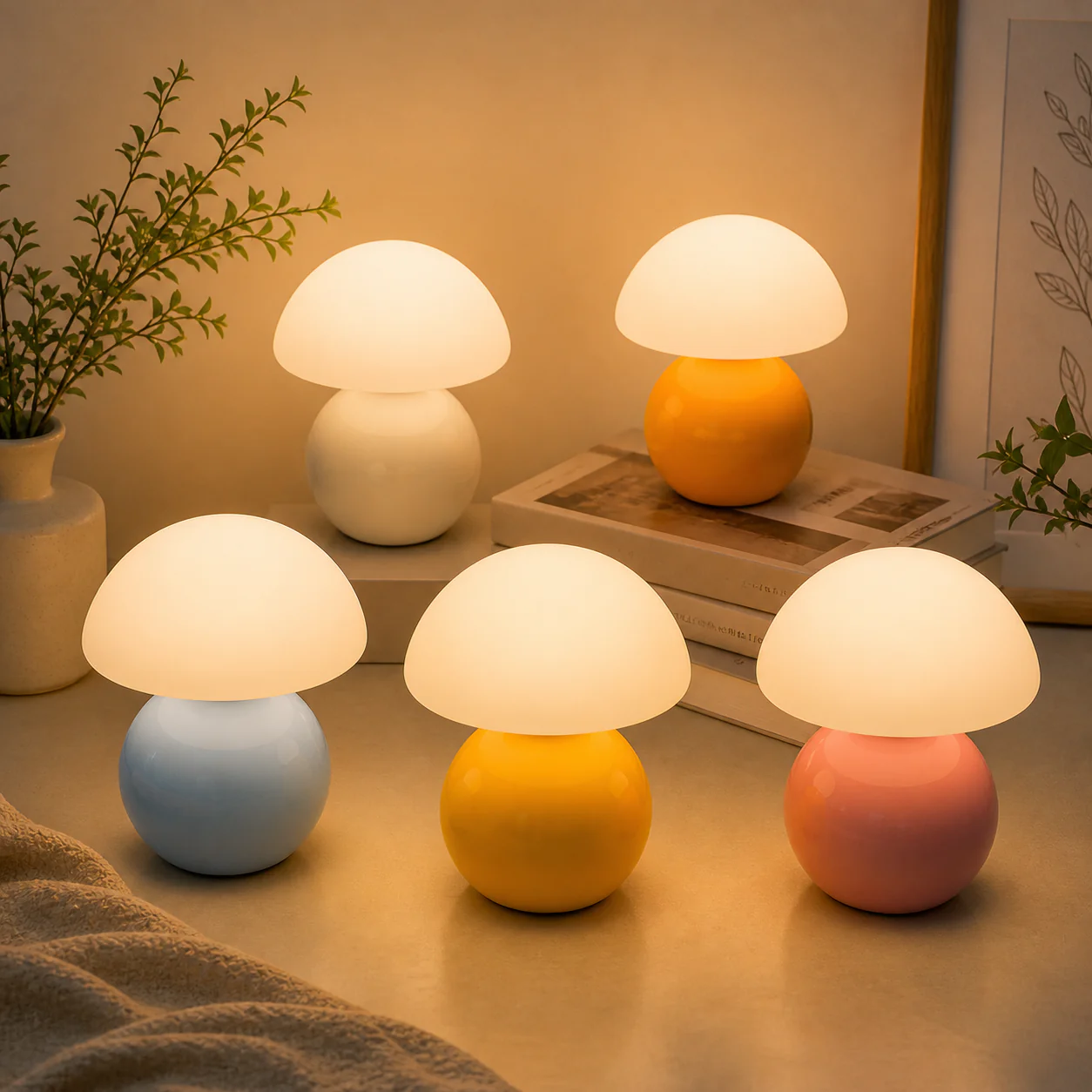 Modern Mushroom LED Table Lamp (USB Powered) - Image 2