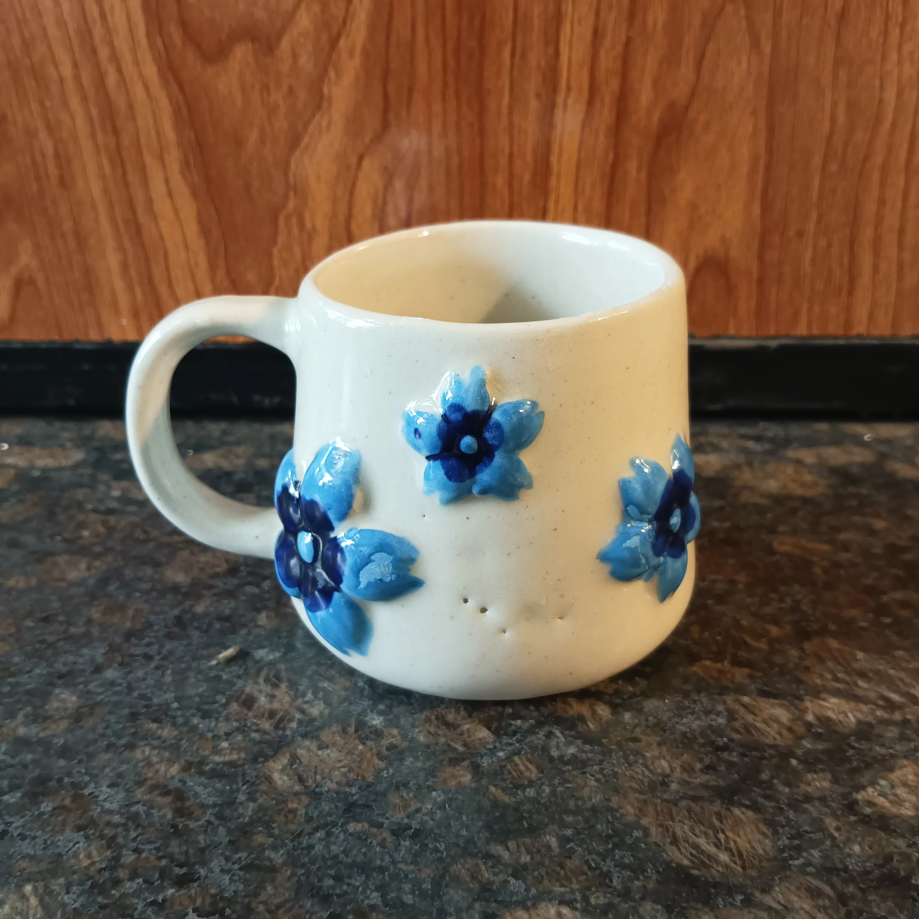 Handmade Ceramic Mug- Horizon Flowers - Image 2