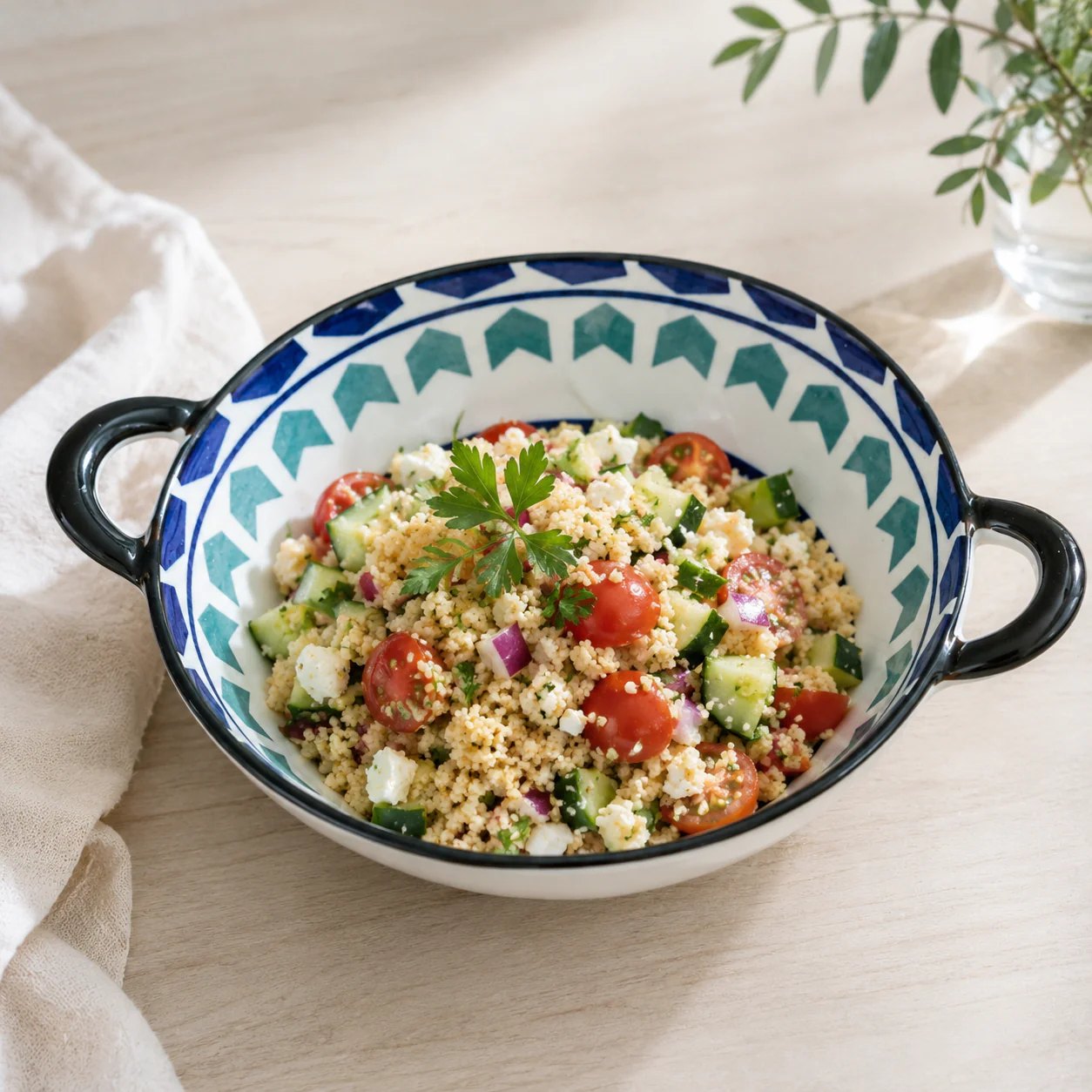 Mediterranean Ceramic Serving Bowl with Handles (500ml) - Image 4