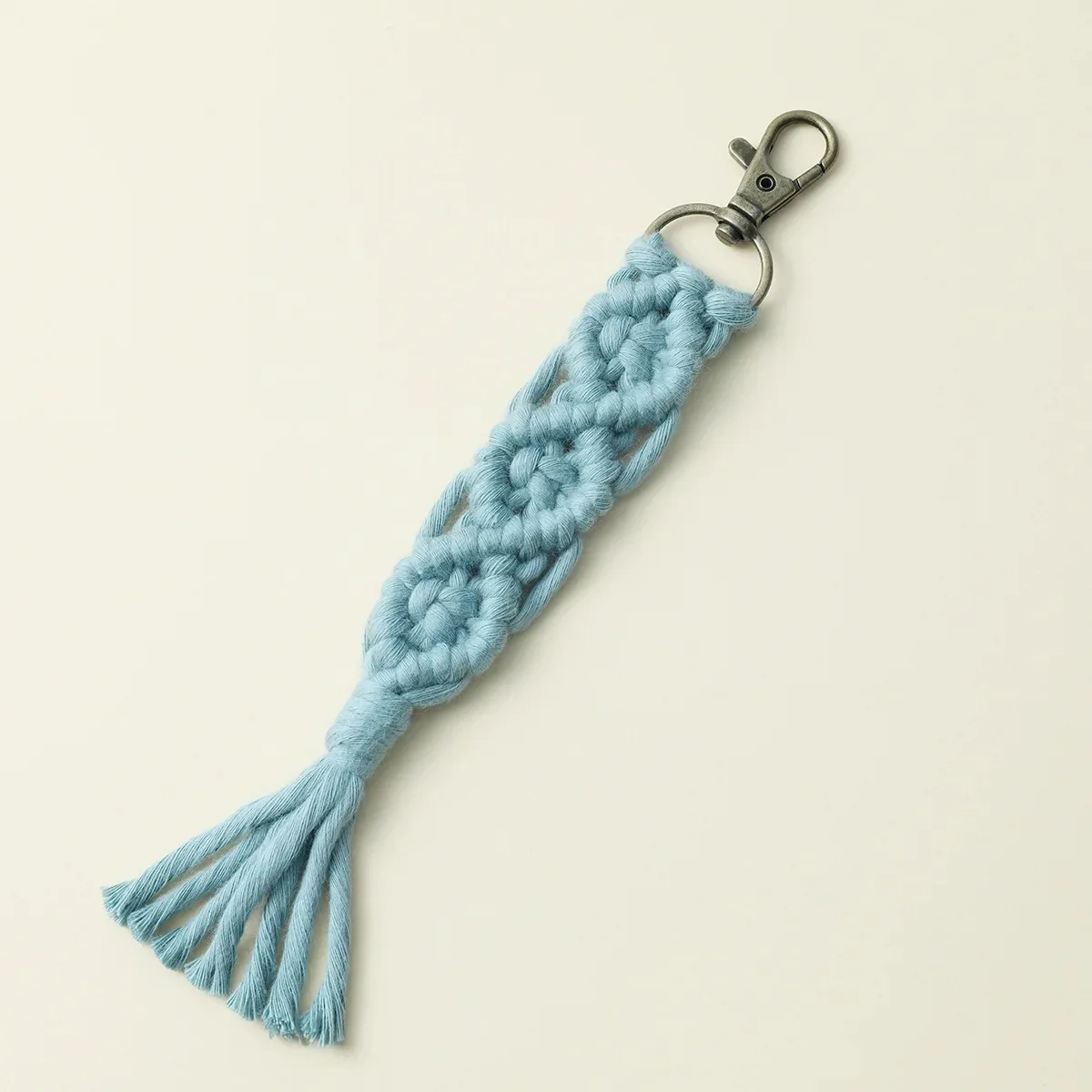 Handmade Macramé Woven Tassel Keychain - Image 12