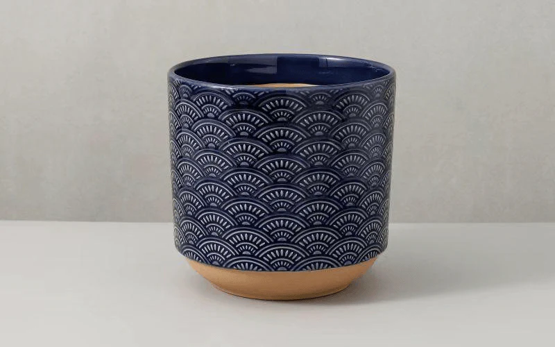 Blue Waves Ceramic Plant Pot