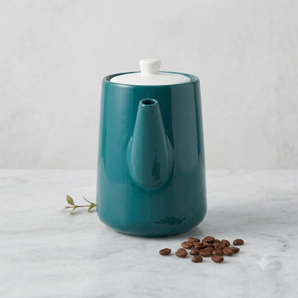Modern Ceramic Teapot with Lid - Image 3