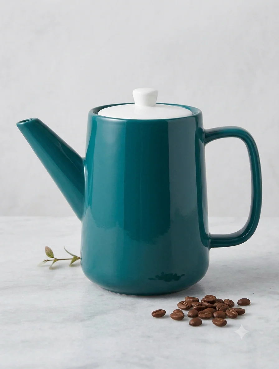 Modern Ceramic Teapot with Lid - Image 4