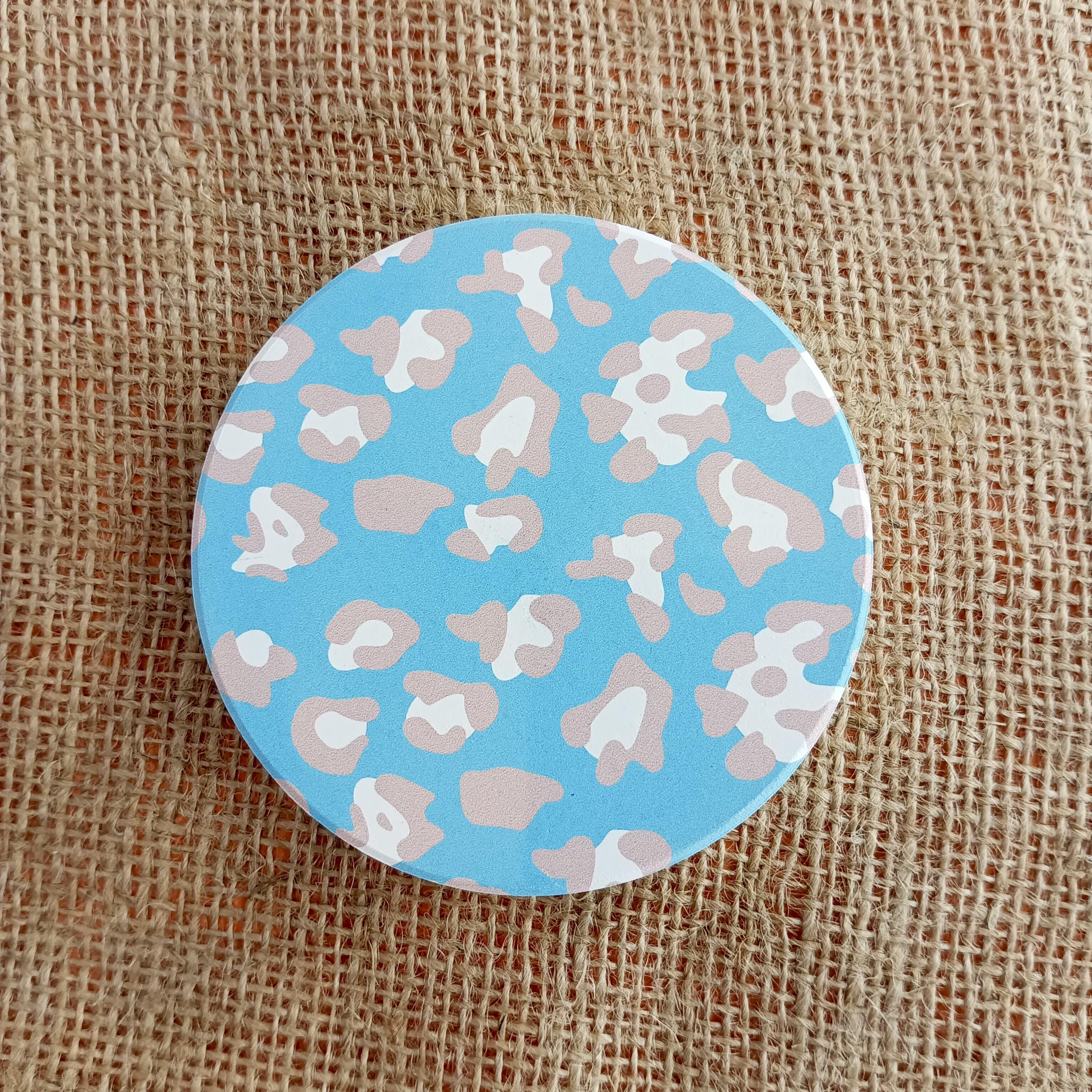 Porcelain Coasters with Natural Green Patterns - Image 4