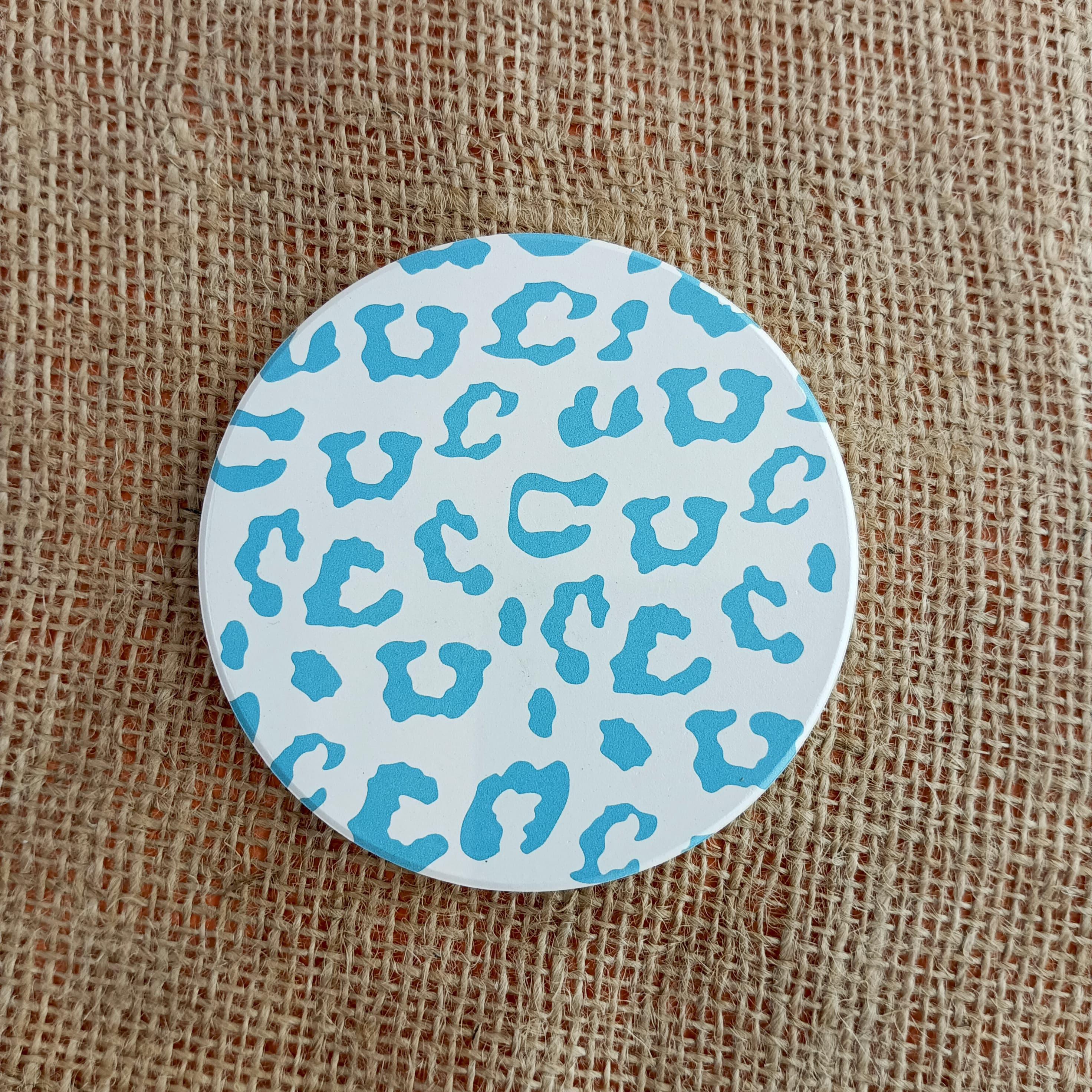 Porcelain Coasters with Natural Green Patterns - Image 5