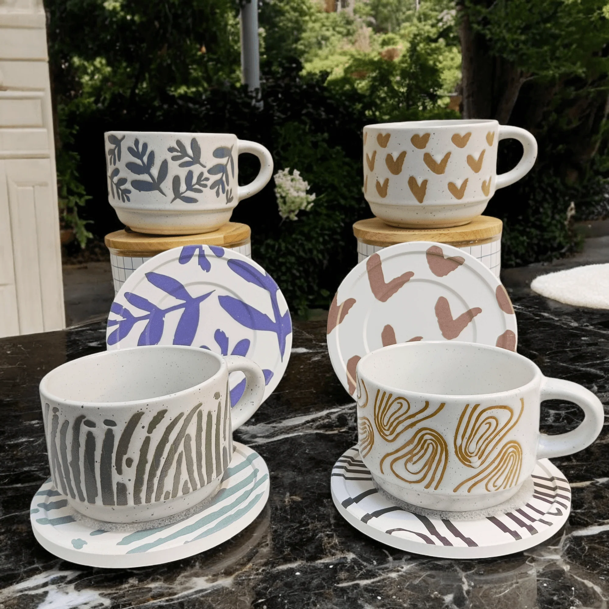 Nature Series - Ceramic Mugs with Coasters