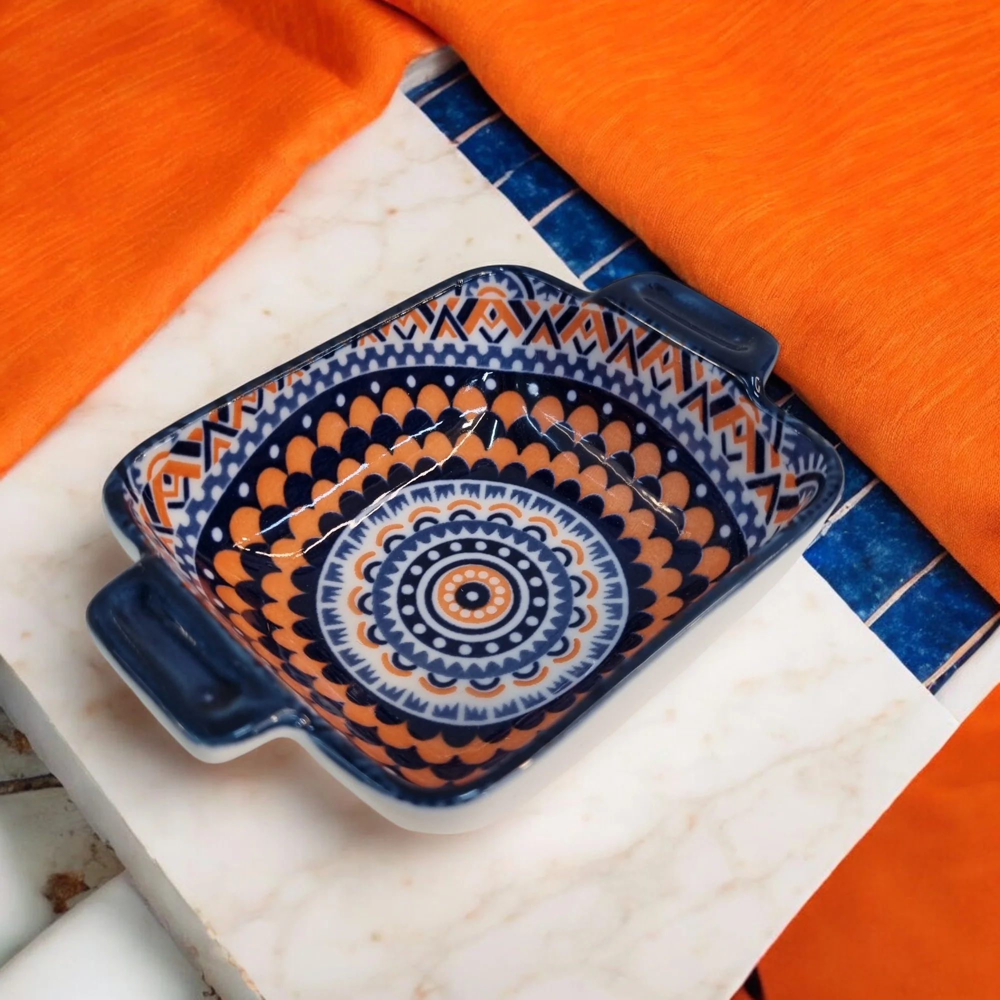 Majestic Mandala Ceramic Dip Bowl (4 inches)