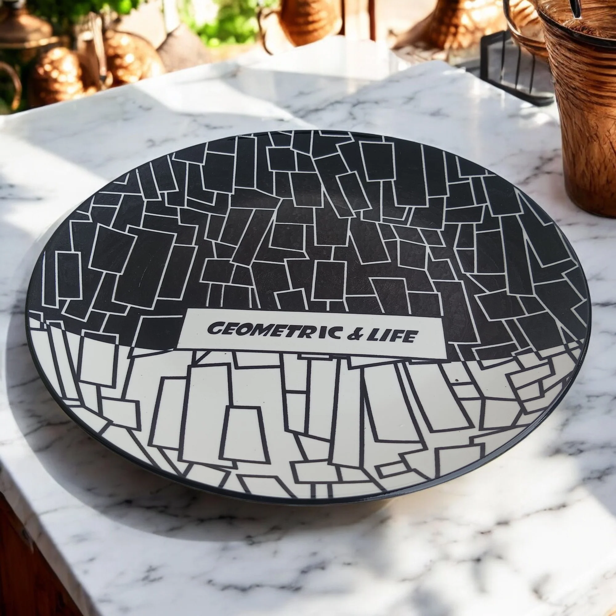 Geometric & Life Design Plate (10 inch) - Image 2