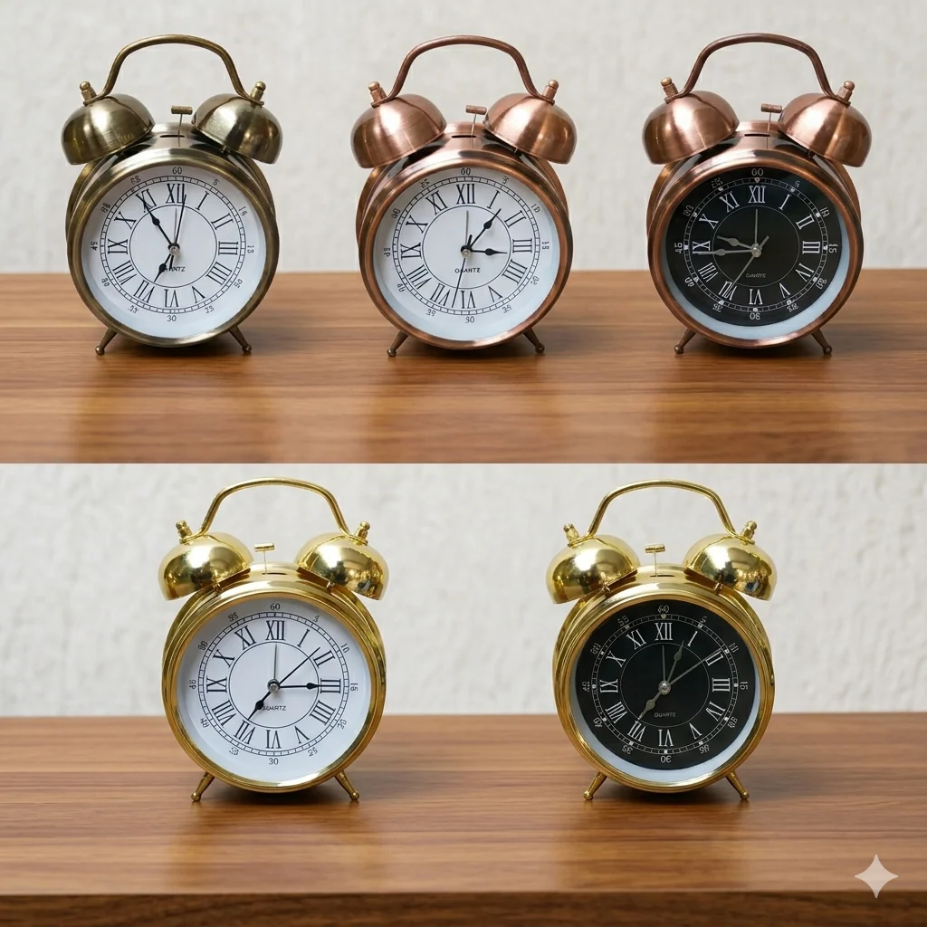 Vintage Twin Bell Alarm Clock - Image 3