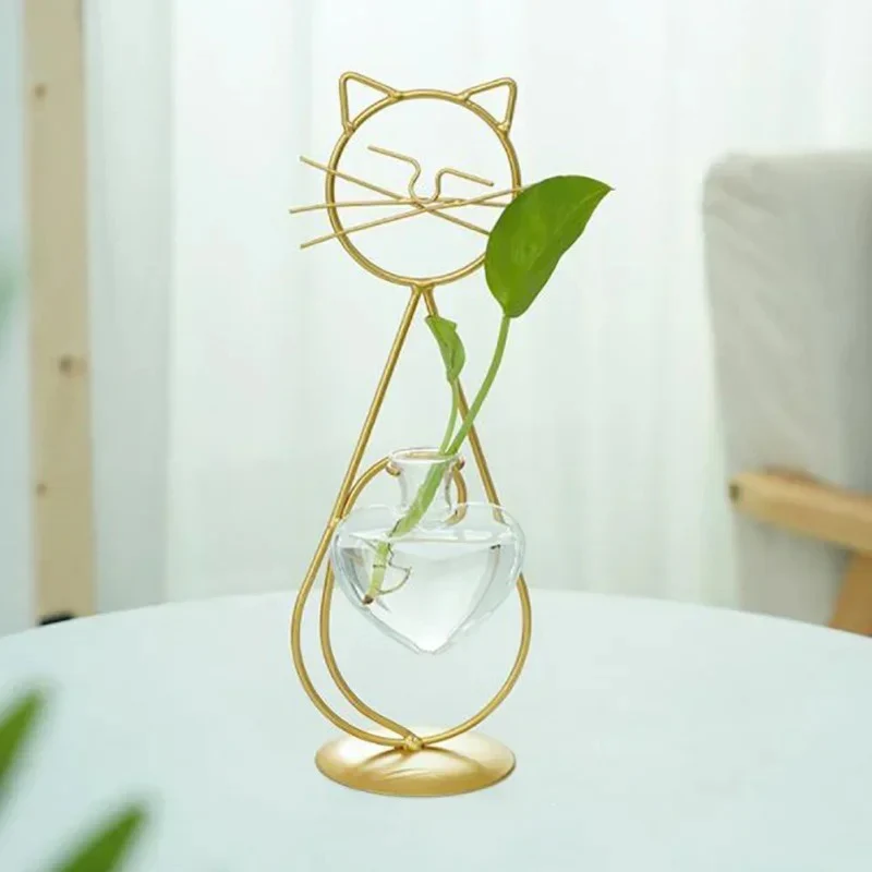 Metal Cat-Shaped Hydroponic Planter - Image 6