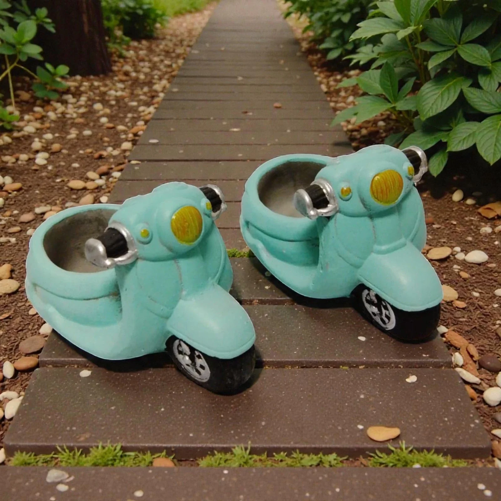 Handpainted Scooter Ceramic Succulent Pot - Image 10