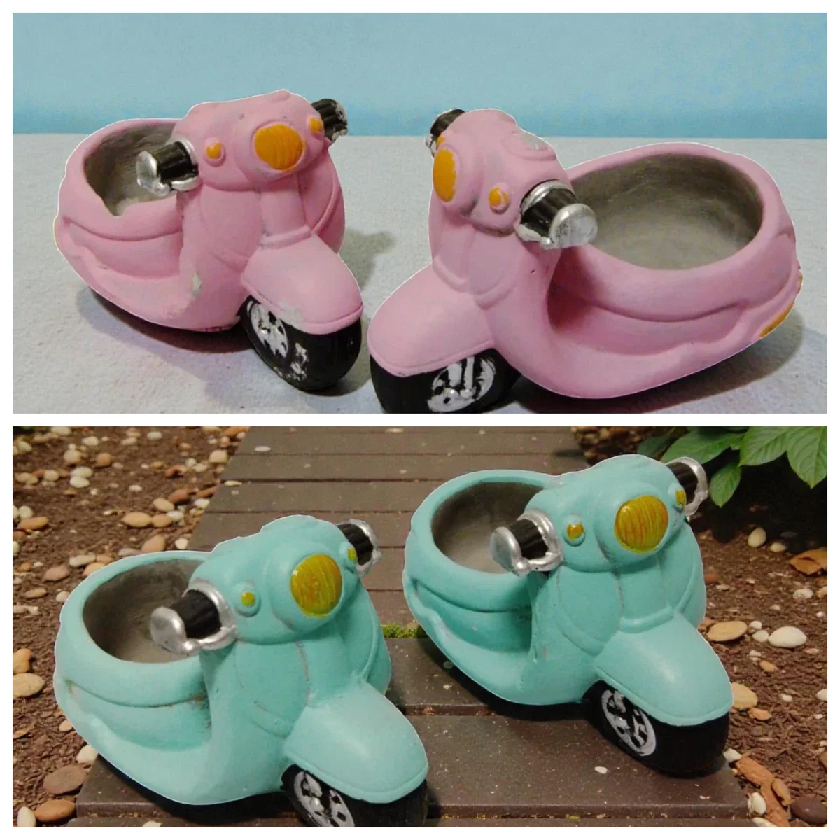 Handpainted Scooter Ceramic Succulent Pot - Image 9