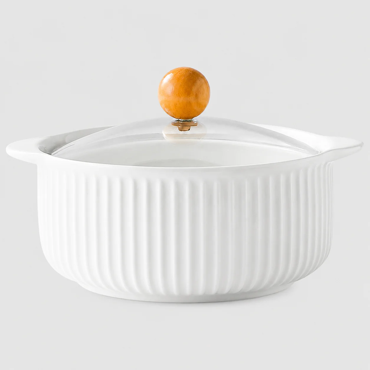 Ceramic Casserole Dish with Glass Lid (800ml) - Image 10