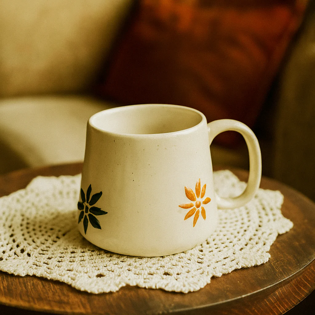Handmade Ceramic Mug- Star Flower