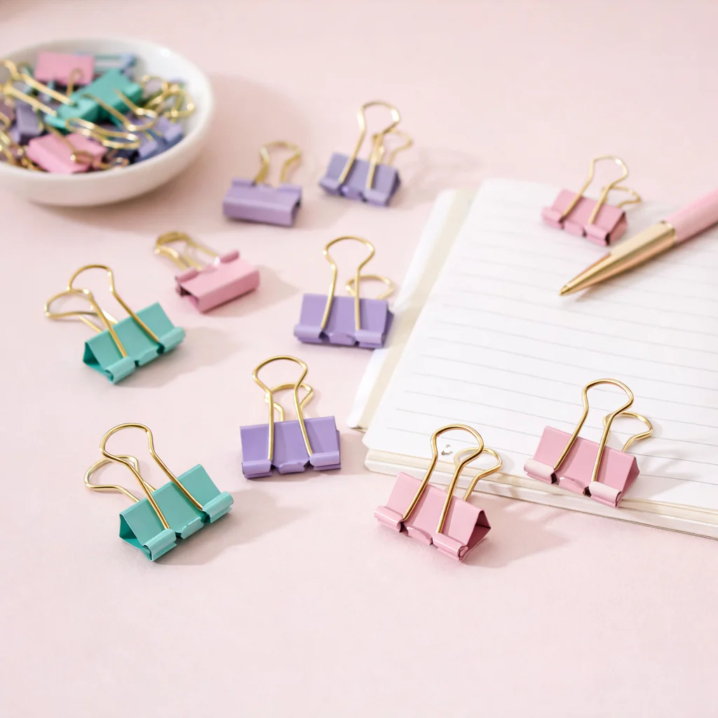 Pastel Binder Clips Set (Mix)