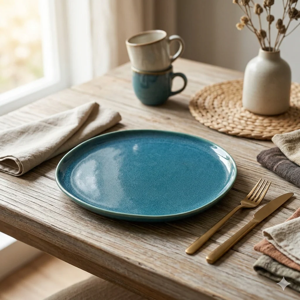 Teal Gradient Ceramic Dinnerware Series - Image 3